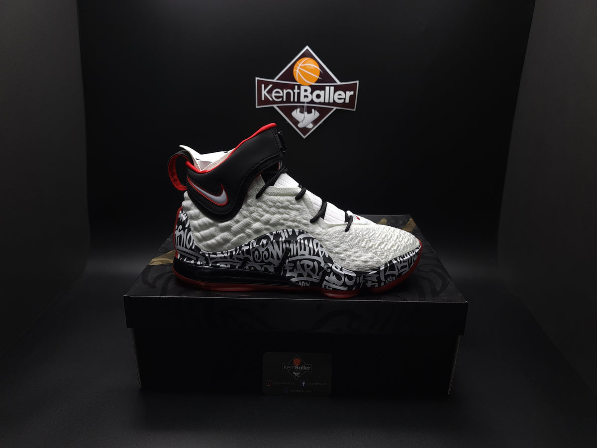 Men's 'lebron 16 basketball outlet shoes white graffiti black