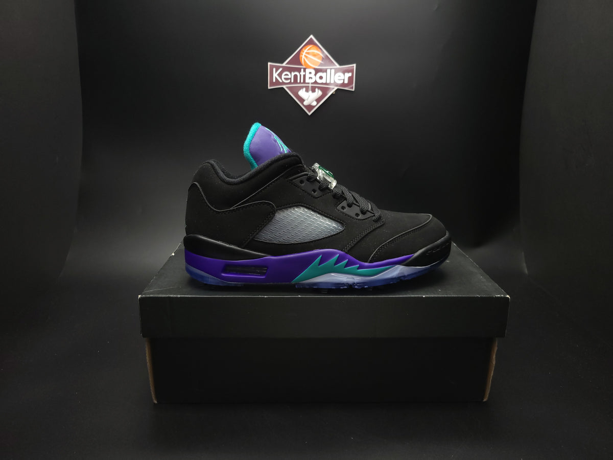 シューズ(男性用) NIKE AIR JORDAN 5 LOW GOLF BLACK GRAPE Size 5 - Air Jordan 5 Golf Low Black Grape for sale online | eBay