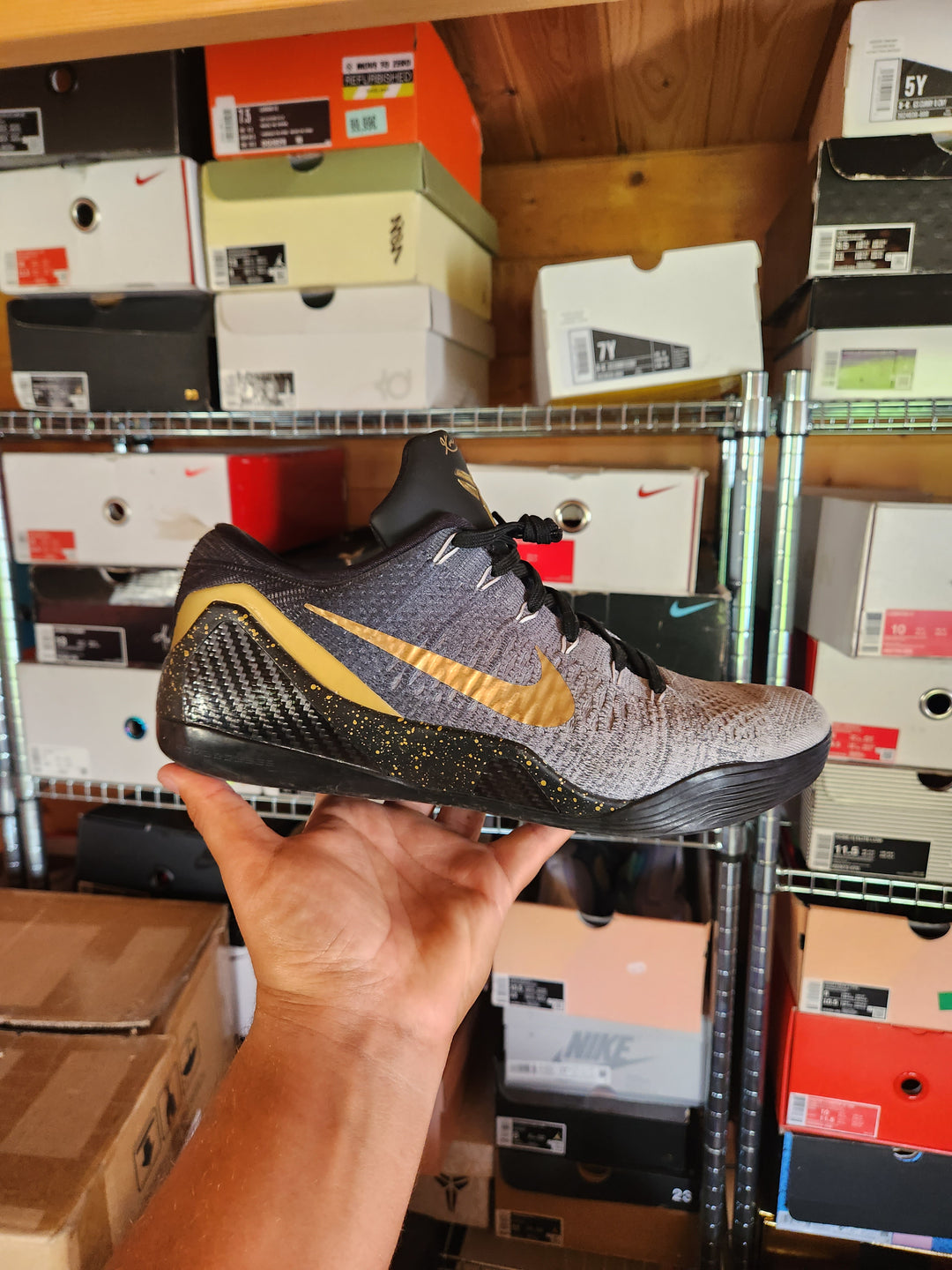 Nike Kobe 9 Elite Low Black Gold ID – KentBaller